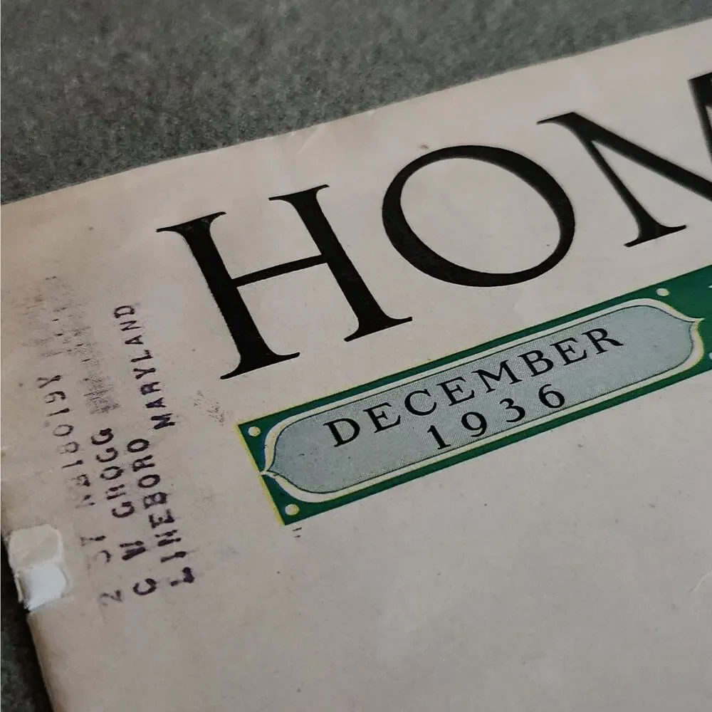 1936 Home Arts Needlecraft Christmas Magazine – Vintage Santa Claus Cover